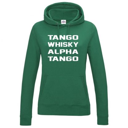 Ladies T.W.A.T Hoodie - Bottle Green, 18