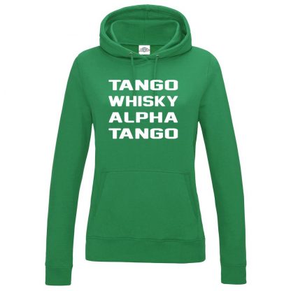 Ladies T.W.A.T Hoodie - Kelly Green, 18