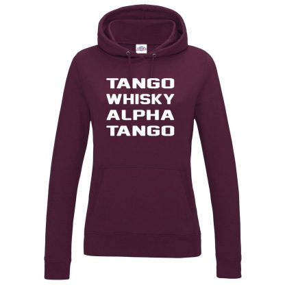 Ladies T.W.A.T Hoodie - Maroon, 18