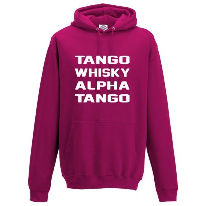 Mens T.W.A.T Hoodie - Hot Pink, 2XL