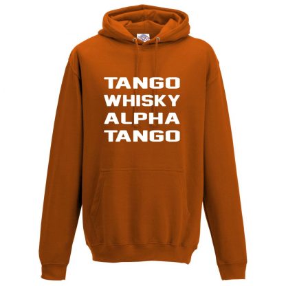 Mens T.W.A.T Hoodie - Orange, 2XL