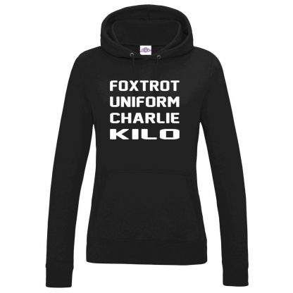 Ladies F.U.C.K Hoodie - Black, 18