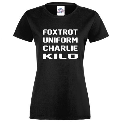 Ladies F.U.C.K T-Shirt - Black, 18