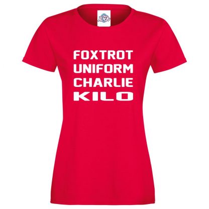 Ladies F.U.C.K T-Shirt - Red, 18