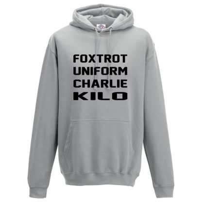 Mens F.U.C.K Hoodie - Charcoal, 2XL