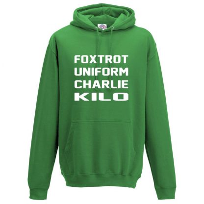 Mens F.U.C.K Hoodie - Kelly Green, 2XL