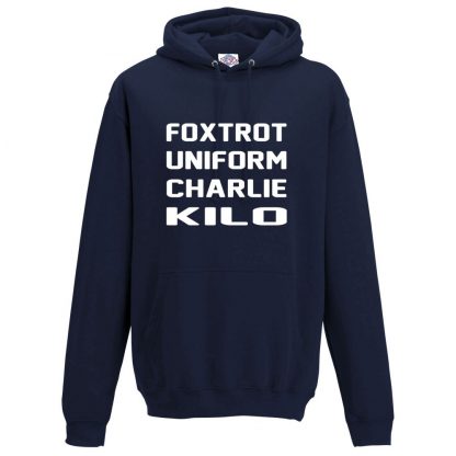 Mens F.U.C.K Hoodie - Navy, 5XL