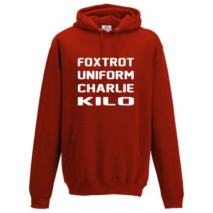 Mens F.U.C.K Hoodie - Red, 3XL