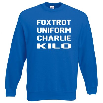 F.U.C.K Sweatshirt - Royal Blue, 2XL