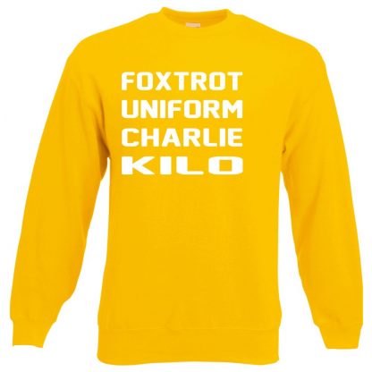 F.U.C.K Sweatshirt - Yellow, 2XL