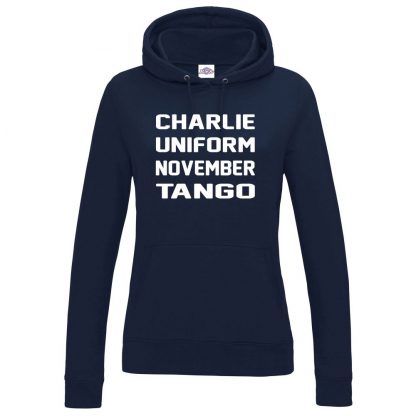 Ladies C.U.N.T Hoodie - Navy, 18