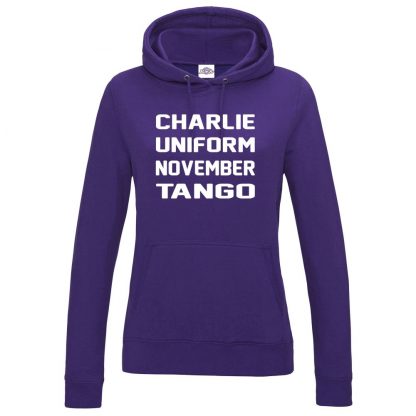 Ladies C.U.N.T Hoodie - Purple, 18