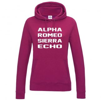 Ladies A.R.S.E Hoodie - Hot Pink, 18