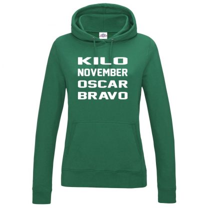 Ladies K.N.O.B Hoodie - Bottle Green, 18