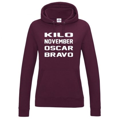 Ladies K.N.O.B Hoodie - Maroon, 18