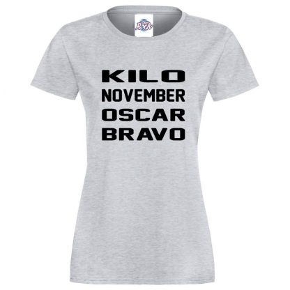 Ladies K.N.O.B T-Shirt - Heather Grey, 18