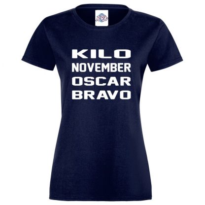 Ladies K.N.O.B T-Shirt - Navy, 18
