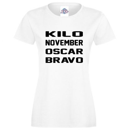 Ladies K.N.O.B T-Shirt - White, 18