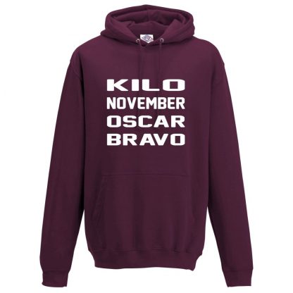 Mens K.N.O.B Hoodie - Maroon, 2XL