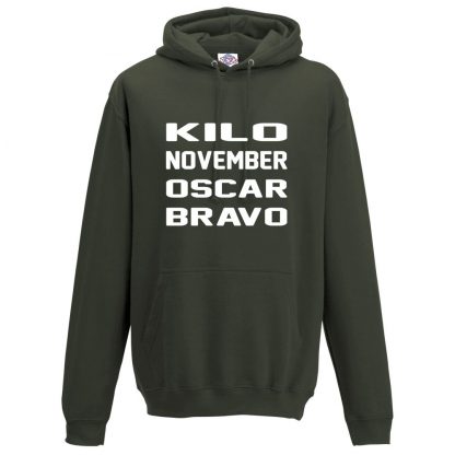 Mens K.N.O.B Hoodie - Olive Green, 2XL