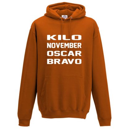 Mens K.N.O.B Hoodie - Orange, 2XL