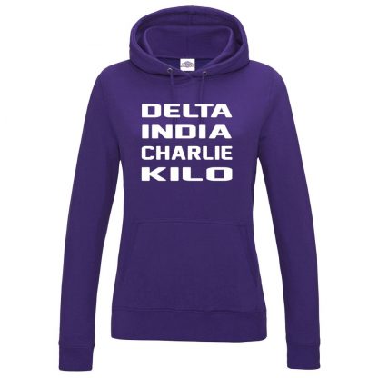 Ladies D.I.C.K Hoodie - Purple, 18