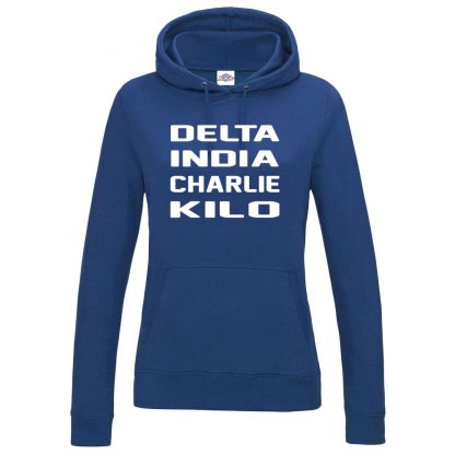 Ladies D.I.C.K Hoodie - Royal Blue, 18