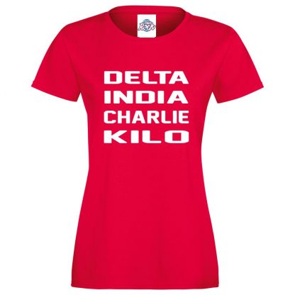 Ladies D.I.C.K T-Shirt - Red, 18