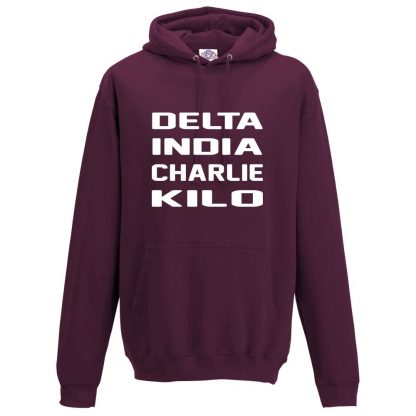 Mens D.I.C.K Hoodie - Maroon, 2XL