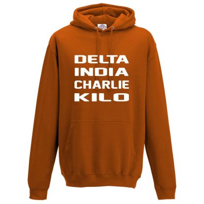 Mens D.I.C.K Hoodie - Orange, 2XL