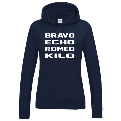 Ladies B.E.R.K Hoodie - Navy, 18