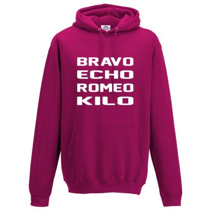 Mens B.E.R.K Hoodie - Hot Pink, 2XL