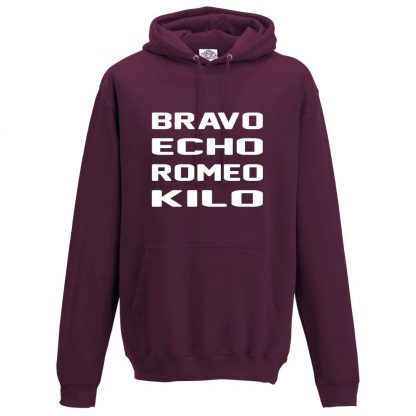 Mens B.E.R.K Hoodie - Maroon, 2XL