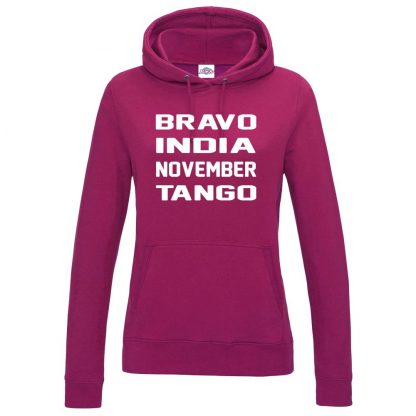 Ladies B.I.N.T Hoodie - Hot Pink, 18