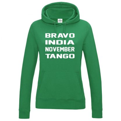 Ladies B.I.N.T Hoodie - Kelly Green, 18