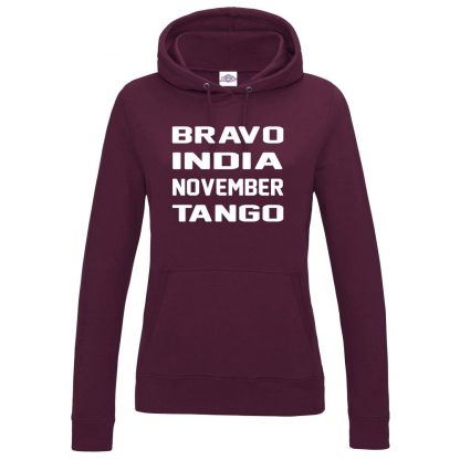 Ladies B.I.N.T Hoodie - Maroon, 18