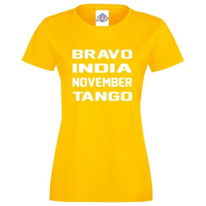 Ladies B.I.N.T T-Shirt - Yellow, 18