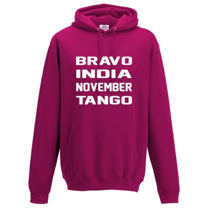 Mens B.I.N.T Hoodie - Hot Pink, 2XL