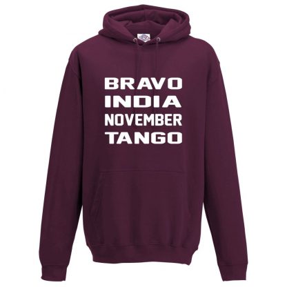 Mens B.I.N.T Hoodie - Maroon, 2XL