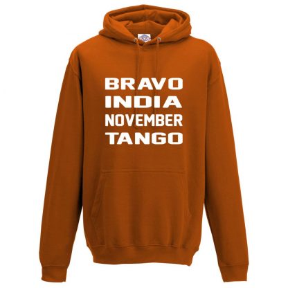 Mens B.I.N.T Hoodie - Orange, 2XL