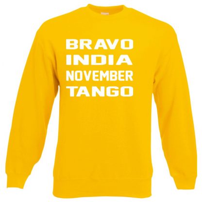 B.I.N.T Sweatshirt - Yellow, 2XL