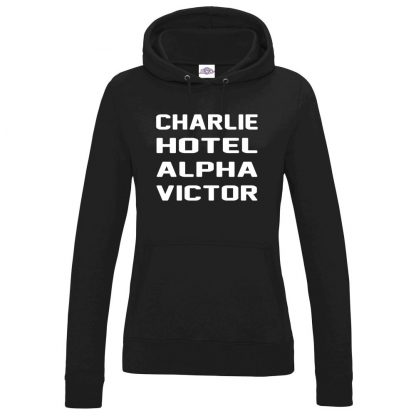 Ladies C.H.A.V Hoodie - Black, 18