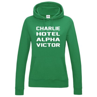 Ladies C.H.A.V Hoodie - Kelly Green, 18