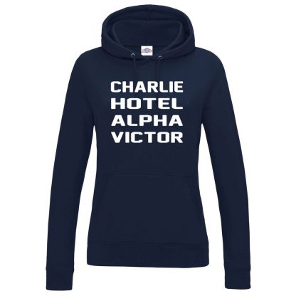 Ladies C.H.A.V Hoodie - Navy, 18