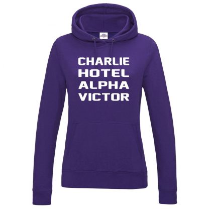 Ladies C.H.A.V Hoodie - Purple, 18