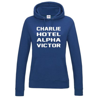 Ladies C.H.A.V Hoodie - Royal Blue, 18