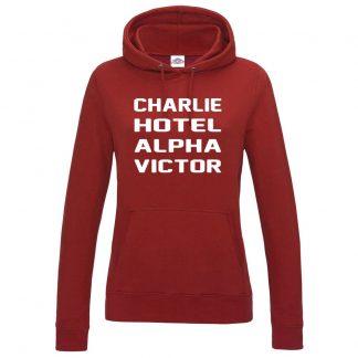 Ladies C.H.A.V Hoodie - Red, 18