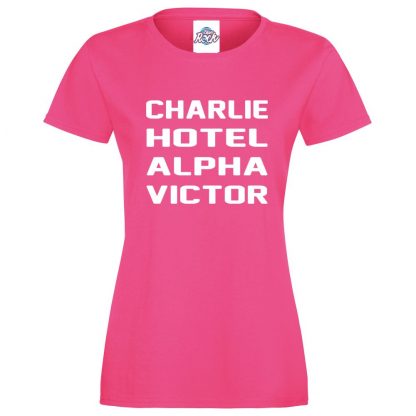 Ladies C.H.A.V T-Shirt - Pink, 18