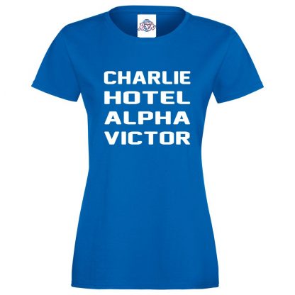 Ladies C.H.A.V T-Shirt - Royal Blue, 18