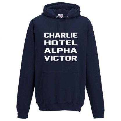 Mens C.H.A.V Hoodie - Navy, 5XL